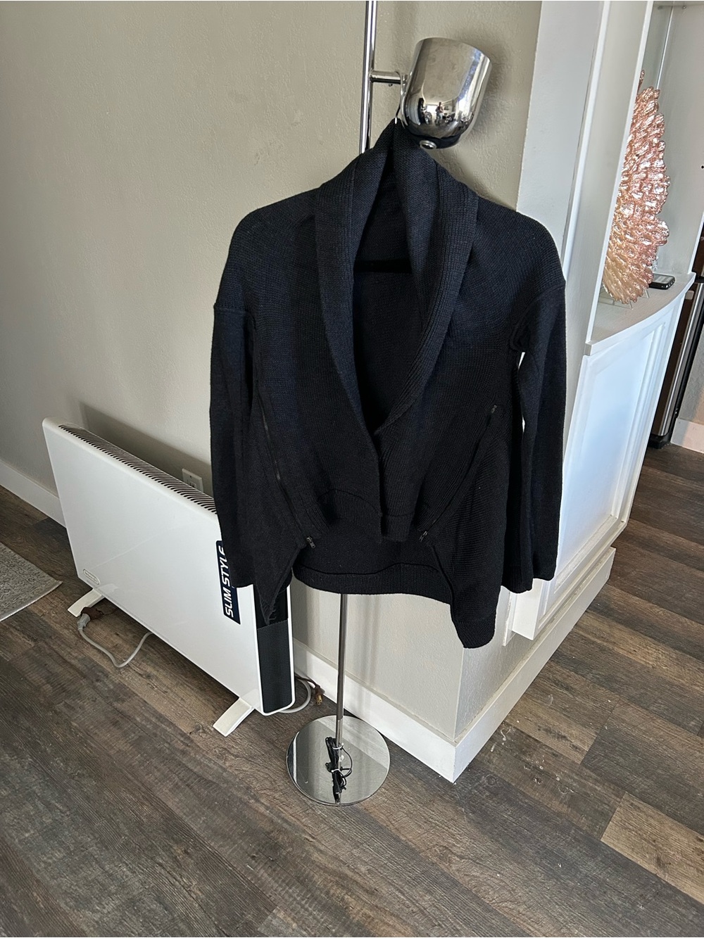 lululemon athletica Women's Charcoal Shawl-Collar Cardigan